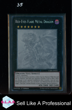 RED EYES FLARE METALL DRAGON YU-GI-OH! CORE 1ST EDITION ENGLISH - Image 1
