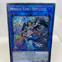 Yugioh Mermail King - Neptabyss 25LP-EN013 Secret Rare Stamp NM - Image 2