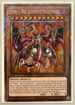 Yugioh! 1x Yubel - The Ultimate Nightmare RA03-EN191 Platinum Secret Rare NM - Image 1