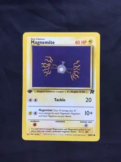 Pokemon Cards: Team Rocket 1st Edition Common: Magnemite 60/82 - Image 1