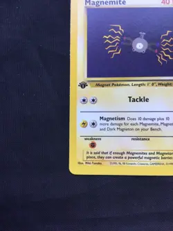Pokemon Cards: Team Rocket 1st Edition Common: Magnemite 60/82 - Image 5
