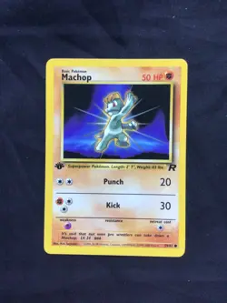 Pokemon Cards: Team Rocket 1st Edition Common: Machop 59/82 - Image 1