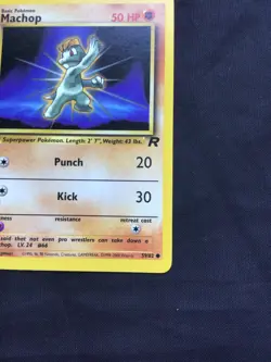 Pokemon Cards: Team Rocket 1st Edition Common: Machop 59/82 - Image 4