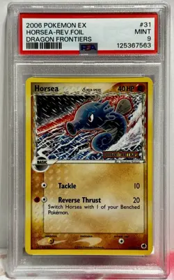 Pokemon Cards: EX Dragon Frontiers Reverse Holo: Horsea 31/101: PSA 9 - Image 1