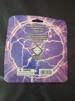 Konami Pokemon TCG Lightning Set Booster 3 Packs 1 Bonus Card Coin - 307386 - Image 2