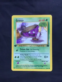 Pokemon Cards: Team Rocket 1st Edition Common: Grimer 57/82 - Image 1