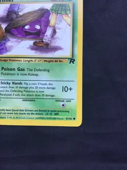 Pokemon Cards: Team Rocket 1st Edition Common: Grimer 57/82 - Image 4