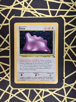 🔥 Ditto 3/62 🔥 Original Holo Rare Fossil Set Pokemon Card WOTC TCG 1999 - Image 1