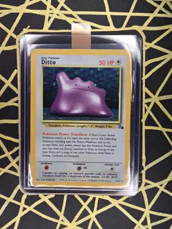🔥 Ditto 3/62 🔥 Original Holo Rare Fossil Set Pokemon Card WOTC TCG 1999 - Image 2