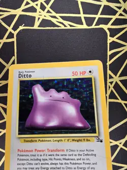 🔥 Ditto 3/62 🔥 Original Holo Rare Fossil Set Pokemon Card WOTC TCG 1999 - Image 4