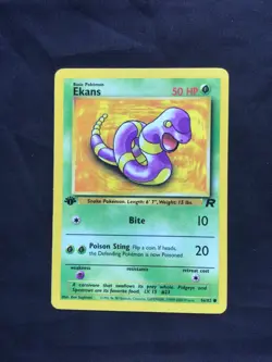 Pokemon Cards: Team Rocket 1st Edition Common: Ekans 56/82 - Image 1