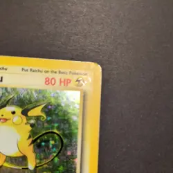 1999 Pokemon Base Set Vintage Holo Cards Raichu Hitmonchan Damaged - Image 3