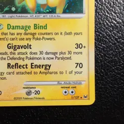 Ampharos 1/127 Holo Rare Platinum Pokemon Card - Image 5