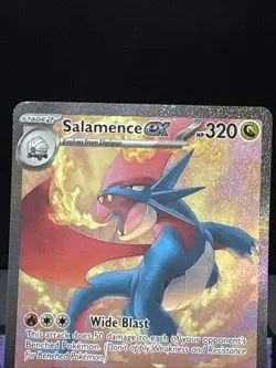 Pokemon Card Salamence EX 187/159 Journey Together Special Illustration Rare LP - Image 2
