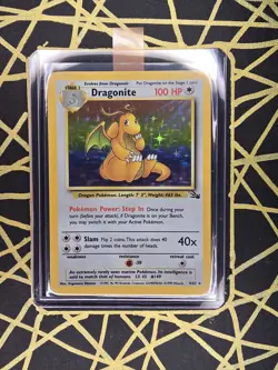 🔥 Dragonite 4/62 🔥 Original Holo Rare Fossil Set Pokemon Card WOTC TCG 1999 - Image 2