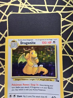 🔥 Dragonite 4/62 🔥 Original Holo Rare Fossil Set Pokemon Card WOTC TCG 1999 - Image 4