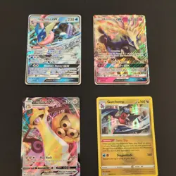 Pokemon Holo Card Lot of 4 2018 Greninja GX & Xerneas GX, 2020 Aegislash VMAX - Image 1