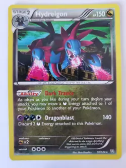 Hydreigon 97/124 Dragons Exalted Rare Holo Pokemon Card - Near Mint - Image 1