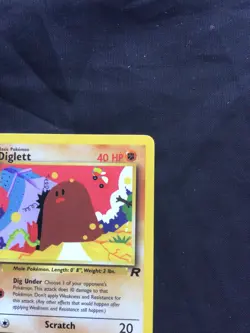 Pokemon Cards: Team Rocket 1st Edition Common: Diglett 52/82 - Image 3