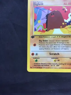 Pokemon Cards: Team Rocket 1st Edition Common: Diglett 52/82 - Image 5