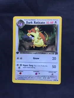 Pokemon Cards: Team Rocket 1st Edition Common: Dark Raticate 50/82 - Image 1