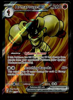 Armarouge EX Full Art Black Star Promo SVP 125, NM Pokemon Card - Image 1