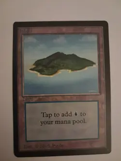 Island MP MTG Magic the Gathering Beta Basic Land (A) - Image 1