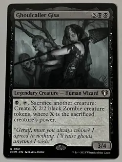 MTG Commander Masters Ghoulcaller Gisa Legendary Creature RARE REGULAR #0161 - Image 1