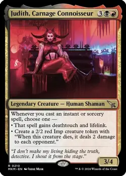 Judith, Carnage Connoisseur 0210 - Murders at Karlov Manor - MTG - NM - Rare - Image 1