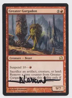 Greater Gardadon Modern Masters MTG Magic the Gathering Signed Rob Alexander - Image 1