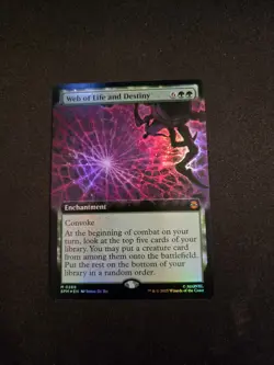 Web of Life and Destiny EXTENDED ART FOIL-NM/M- Marvel's Spider-Man MTG - Image 1