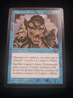 Legacy's Allure NM/LP Tempest Blue Enchantment English MTG Magic Regular - Image 1