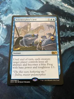 MTG Polymorphist’s Jest - M15 Rare Instant Blue Frog Commander Trick - Image 1