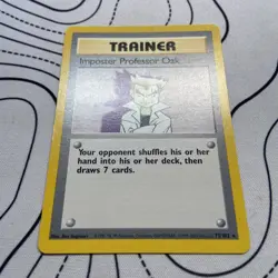 Imposter Professor Oak 73/102 Rare Base Set Pokemon Card - Image 2