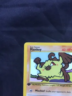 Pokemon Cards: Team Rocket 1st Edition Common: Mankey 61/82 - Image 2
