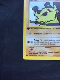 Pokemon Cards: Team Rocket 1st Edition Common: Mankey 61/82 - Image 5