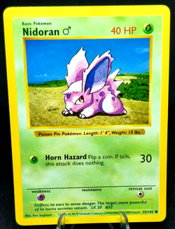 Pokemon Card - Shadowless Nidoran (55/102) Base Set Common 1999 ***NM*** - Image 1