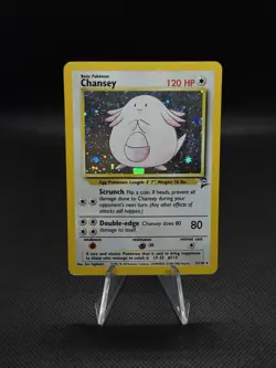 2000 Pokemon Game Base Set 2 Unlimited Chansey Holo Rare 3/130 - Image 1