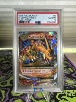Pokemon XY Evolutions M Charizard EX 13/108 Ultra Rare Mega Holo Foil PSA 10 - Image 1