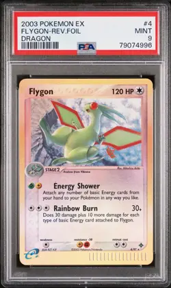 2003 POKEMON EX DRAGON #4 FLYGON-REVERSE FOIL PSA 9 POP 29 - Image 1