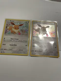 2 Pokemon Eevee Holo Black Star Promo TCG SM184 - Image 1