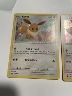 2 Pokemon Eevee Holo Black Star Promo TCG SM184 - Image 2