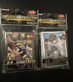 YuGiOh Konami 25th Anniversary 70 Pcs Yugi & Kaiba Sleeves SEALED Japanese BOTH - Image 1