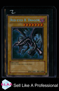 RED-EYES B. DRAGON YUGIOH BPT-005 2002 BOOSTER PACK TIN SECRET RARE ENGLISH - Image 1
