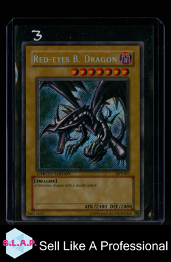 RED-EYES B. DRAGON YUGIOH BPT-005 2002 BOOSTER PACK TIN SECRET RARE ENGLISH - Image 1