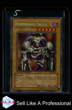 SUMMONED SKULL YUGIOH BPT-002 2002 BOOSTER PACK TIN SECRET RARE ENGLISH - Image 1