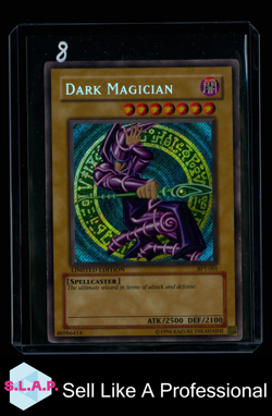 DARK MAGICIAN YUGIOH BPT-001 2002 BOOSTER PACK TIN SECRET RARE ENGLISH - Image 1
