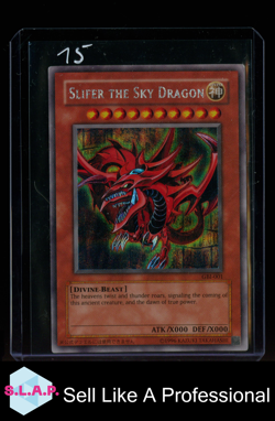 SLIFER THE SKY DRAGON YUGIOH GBI-001 2000 GAMEBOY WORLDWIDE ED PROMOS SR ENG - Image 1