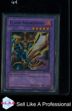 FLAME SWORDSMAN YU-GI-OH! LOB 1ST EDITION ENGLISH - Image 1