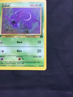 Pokemon Cards: Team Rocket 1st Edition Common: Zubat 70/82 - Image 4